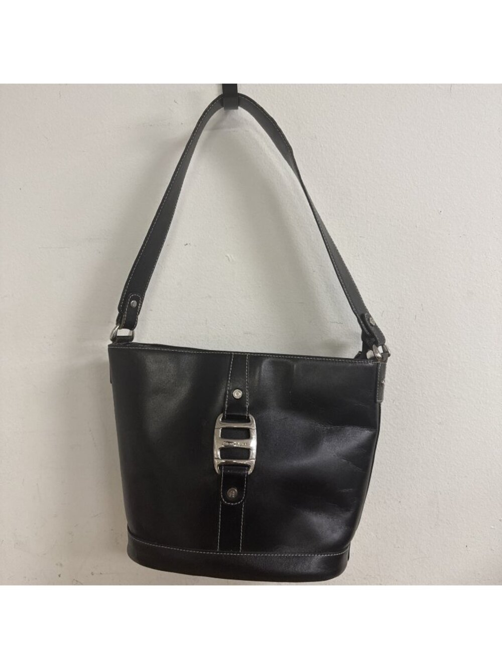 Vintage Etienne Aigner Black Leather Bag Purse Shoulder Strap